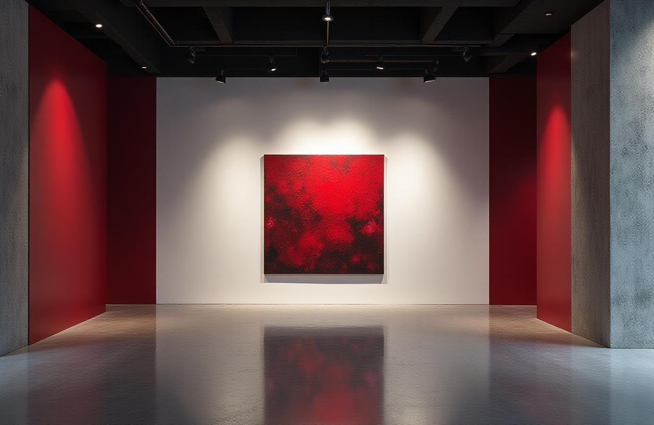 Atmospheric blue-chip art gallery lighting